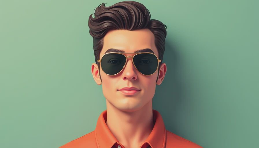 Visual context for preppy 80s guy
