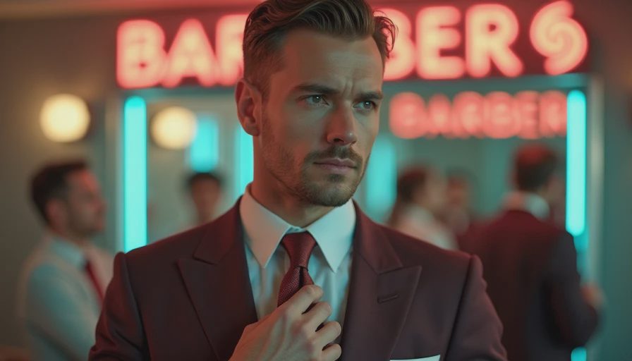 Visual context for 1950s mens suits