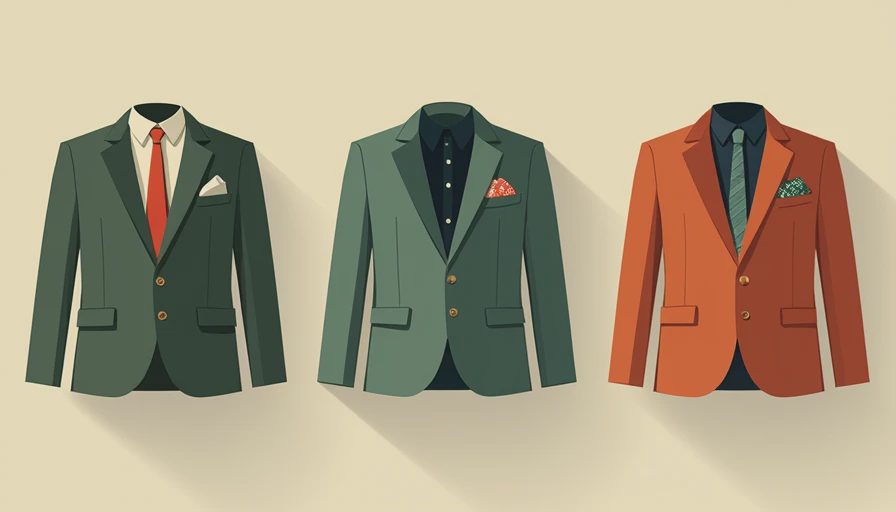 Visual context for mens retro blazer