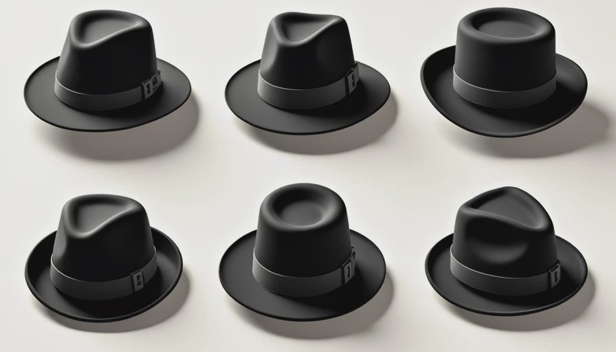 Illustration for old fashioned hats mens