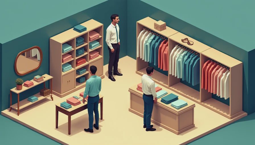 Illustration for antique shirt mens