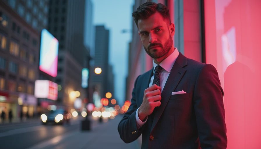 Visual context for mens fashion formal dress