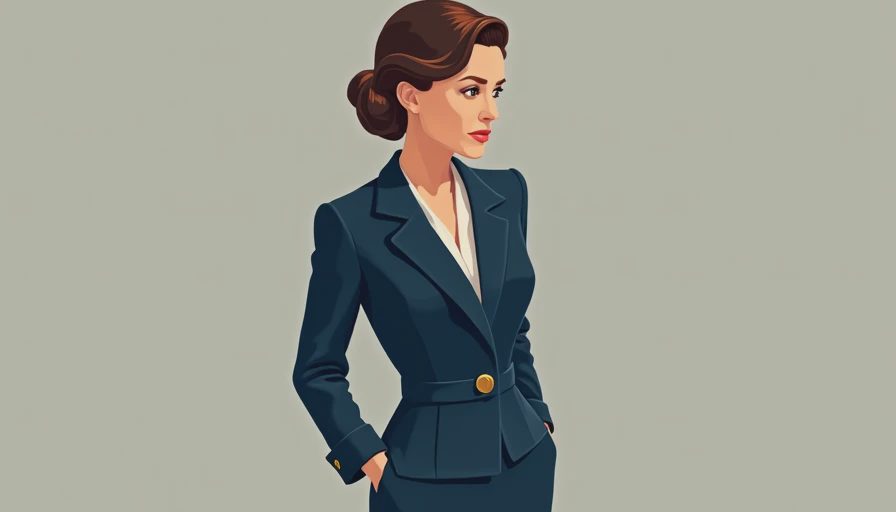 Illustration for 1950s womens suits