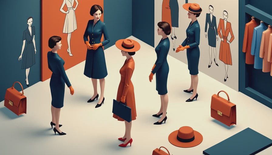 Visual context for 1950s womens suits