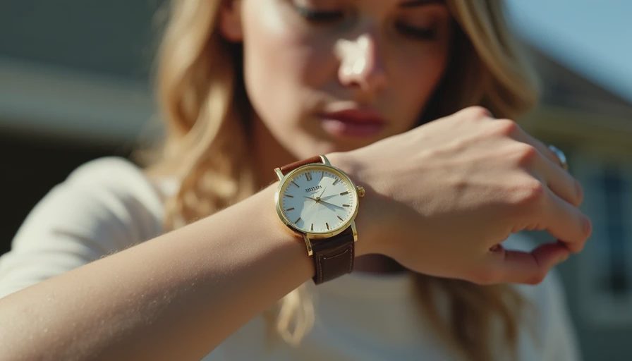 Illustration for vintage gold womens watch