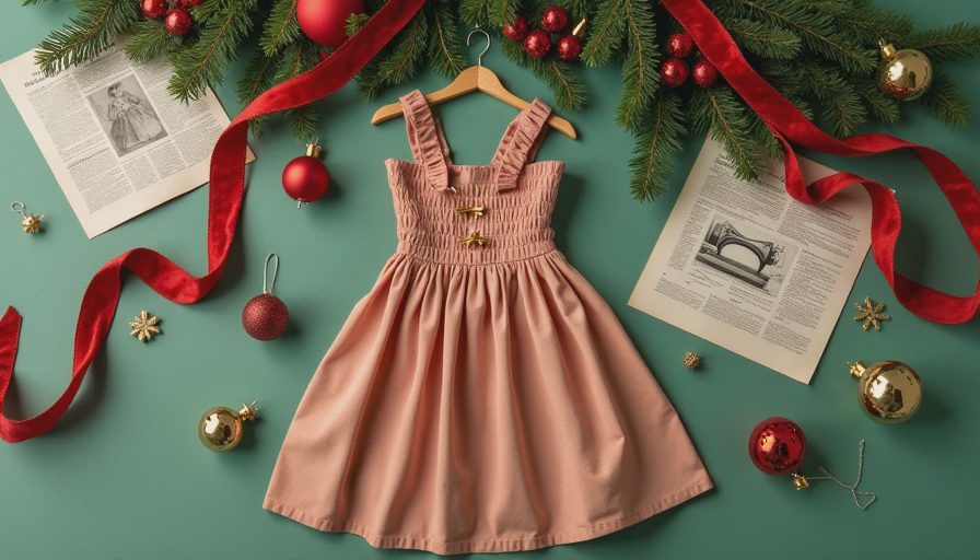 Visual context for vintage christmas dress womens