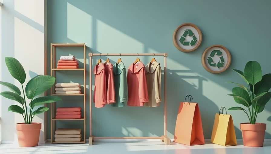 Illustration for sustainable style through thrifting